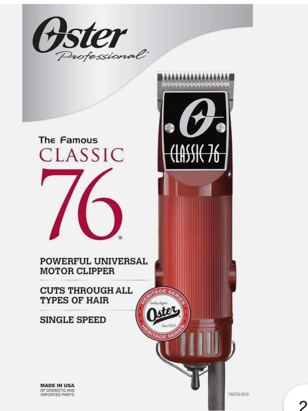 OSTER Classic 76 Universal Motor Clipper